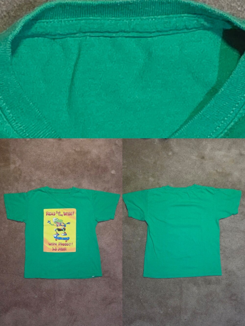 Kids "Read 4 the Win with Froggy Green Tee Sz Med (10/12)